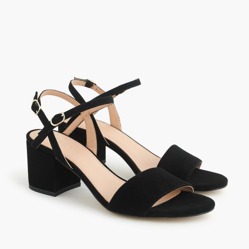 제이크루 Jcrew Strappy block-heel sandals (60mm) in suede