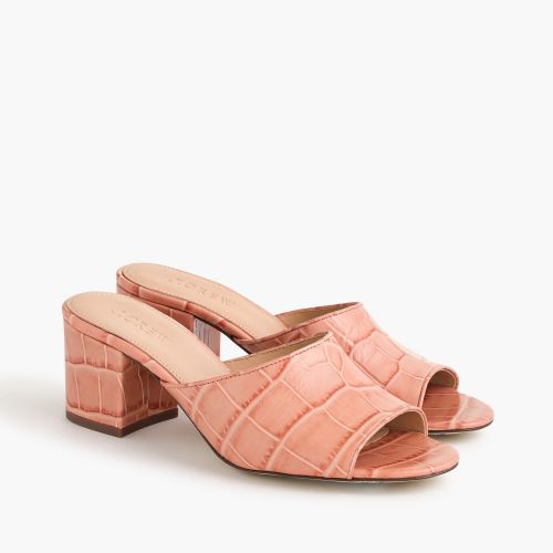 제이크루 Jcrew All-day mule (60mm) in croc-embossed leather