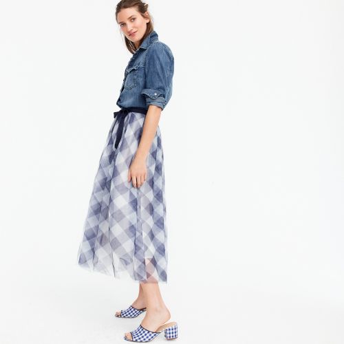 제이크루 Jcrew All-day mules (60mm) in gingham