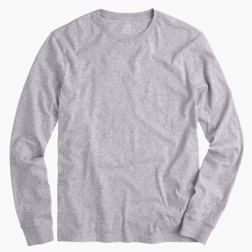 제이크루 Jcrew J.Crew Mercantile Broken-in long-sleeve T-shirt in heather grey