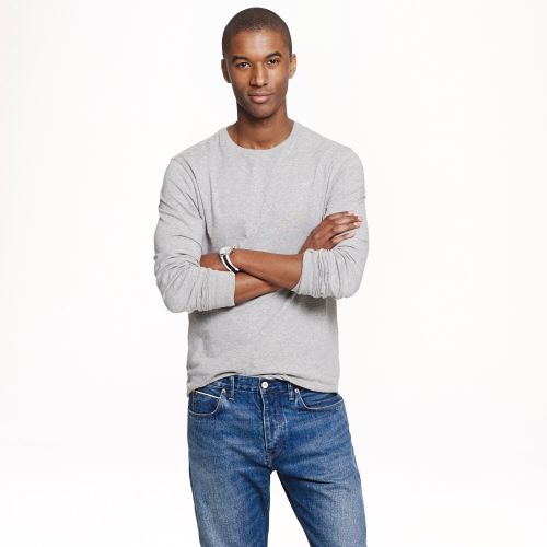 제이크루 Jcrew J.Crew Mercantile Broken-in long-sleeve T-shirt in heather grey