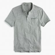 Jcrew Slub cotton jersey polo in double-tipped grey