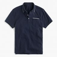 Jcrew Slub jersey polo in tipped indigo