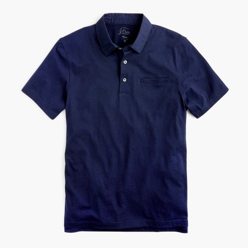 제이크루 Jcrew Woven-collar polo in Pima cotton