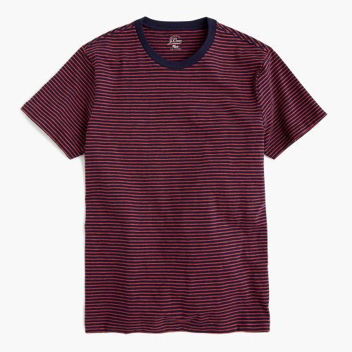 제이크루 Jcrew Slub cotton T-shirt in navy stripe