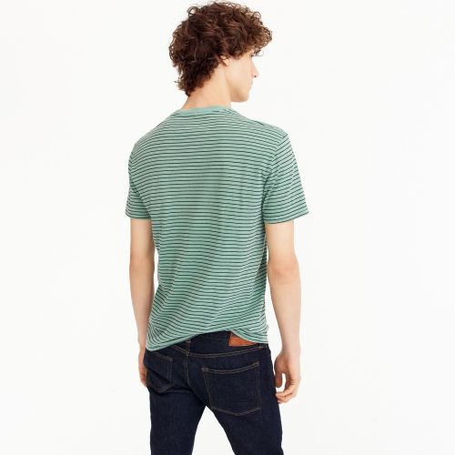 제이크루 Jcrew Garment-dyed T-shirt in green stripe