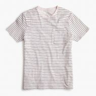 Jcrew Slub cotton garment-dyed T-shirt in pink stripe