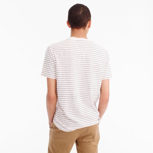 제이크루 Jcrew Slub cotton garment-dyed T-shirt in pink stripe