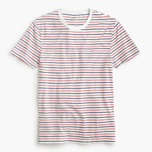 제이크루 Jcrew J.Crew Mercantile Broken-in T-shirt in seaside stripe