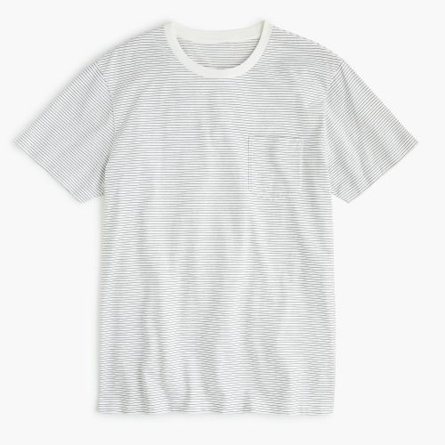 제이크루 Jcrew J.Crew Mercantile Broken-in T-shirt in light grey stripe