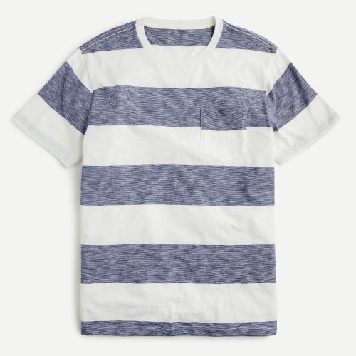 제이크루 Jcrew Slub cotton T-shirt in ivory stripe