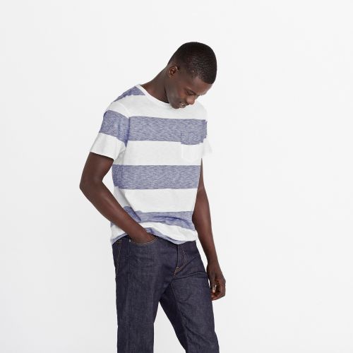 제이크루 Jcrew Slub cotton T-shirt in ivory stripe