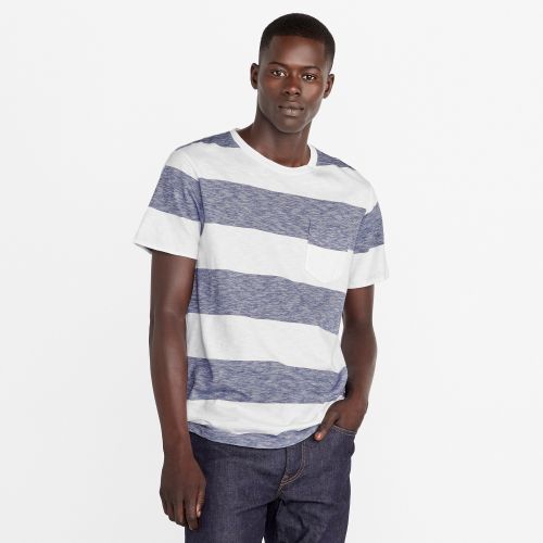 제이크루 Jcrew Slub cotton T-shirt in ivory stripe