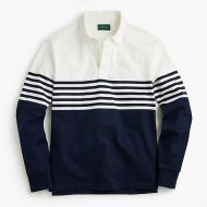 Jcrew 1984 rugby shirt in colorblock stripe