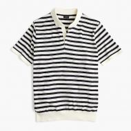 Jcrew Pima cotton short-sleeve sweater polo in stripe