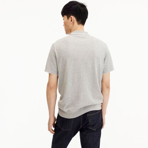 제이크루 Jcrew Pima cotton short-sleeve Johnny-collar sweater polo