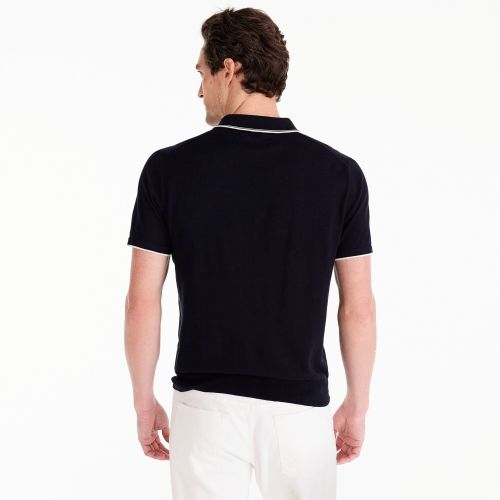 제이크루 Jcrew Pima cotton short-sleeve tipped sweater polo