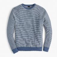 Jcrew Cotton crewneck sweater in striped garter stitch