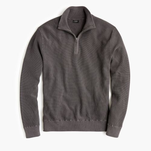 제이크루 Jcrew Pigment-dyed cotton half-zip sweater