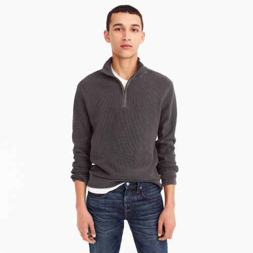 제이크루 Jcrew Pigment-dyed cotton half-zip sweater