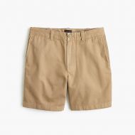 Jcrew 7 short in garment-dyed tan cotton