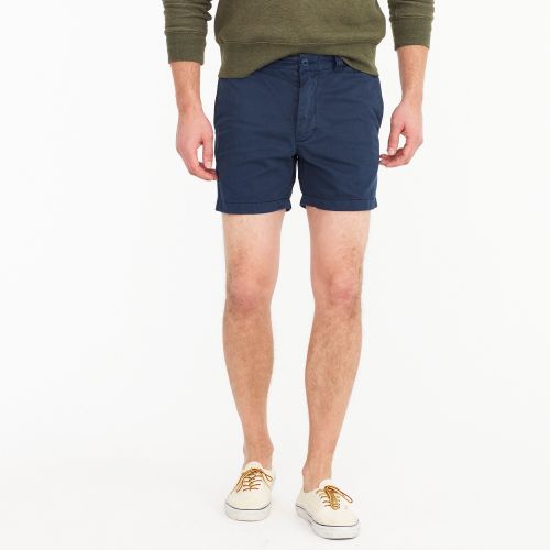 제이크루 Jcrew 5 short in garment-dyed blue cotton