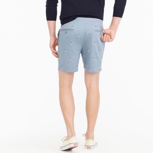 제이크루 Jcrew Stretch dock short in pelican print