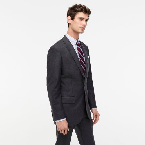 제이크루 Jcrew Ludlow Slim-fit suit jacket with double vent in charcoal American Wool