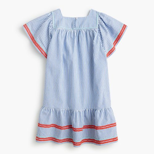 제이크루 Jcrew Girls rickrack-trimmed dress in seersucker