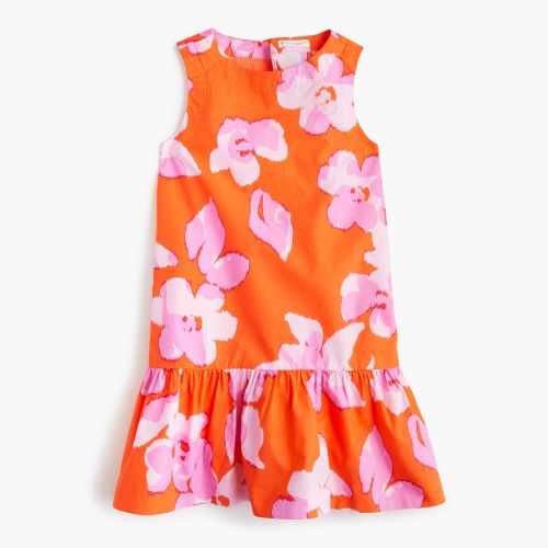 제이크루 Jcrew Girls drop-waist dress in floral