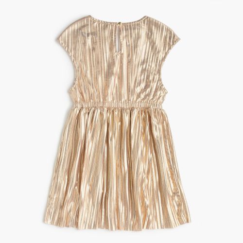 제이크루 Jcrew Girls gold micropleat dress