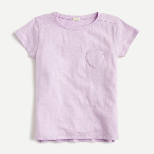 제이크루 Jcrew Girls T-shirt with heart-shaped pocket