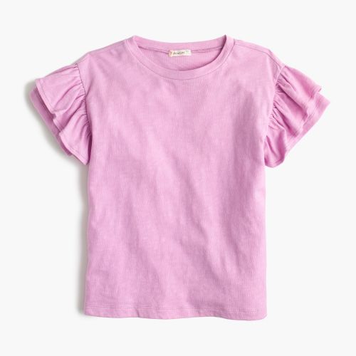 제이크루 Jcrew Girls flutter-sleeve T-shirt