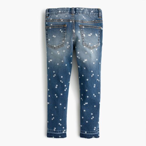 제이크루 Jcrew Girls star-printed stretch toothpick jean