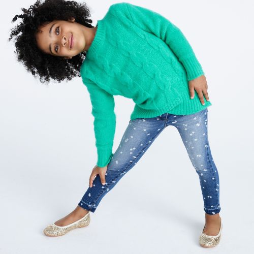 제이크루 Jcrew Girls star-printed stretch toothpick jean