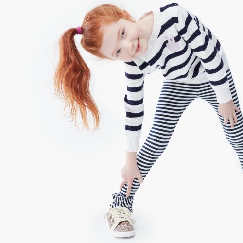 제이크루 Jcrew Girls striped everyday leggings with ruffles