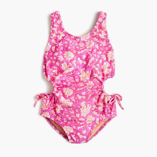 제이크루 Jcrew Girls SZ Blockprints™ for crewcuts cutout one-piece swimsuit