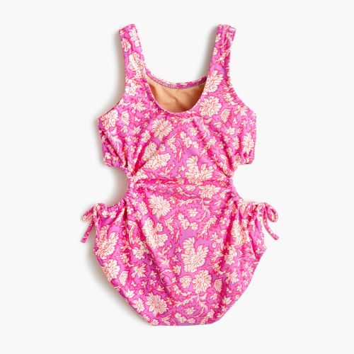 제이크루 Jcrew Girls SZ Blockprints™ for crewcuts cutout one-piece swimsuit
