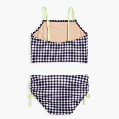 제이크루 Jcrew Girls cropped tankini set in gingham