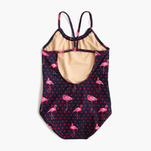 제이크루 Jcrew Girls one-piece swimsuit in flamingo dots