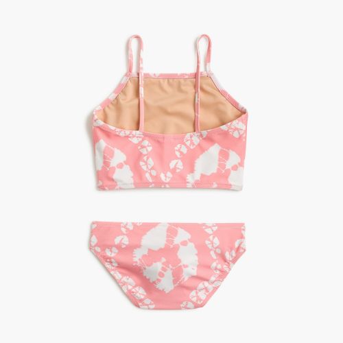 제이크루 Jcrew Girls cropped tankini set in pink tie-dye