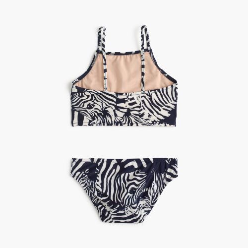 제이크루 Jcrew Girls cropped tankini set in Ratti zebra print