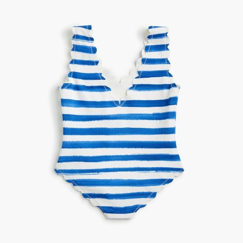 제이크루 Jcrew Girls Marysia™ Bumby V-neck maillot in stripe