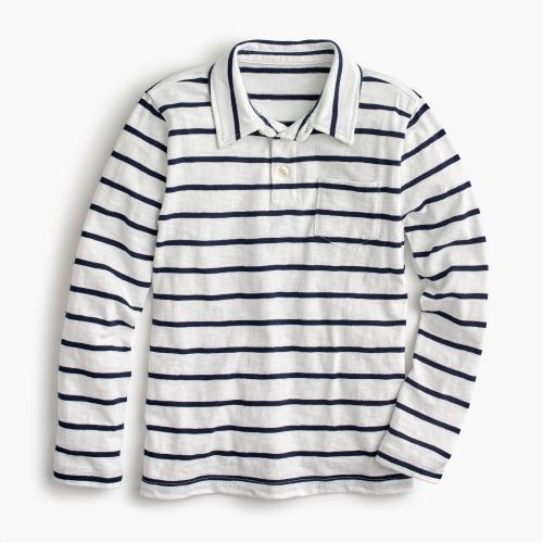 제이크루 Jcrew Boys thin-striped long-sleeve polo