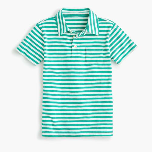 제이크루 Jcrew Boys slub cotton polo shirt in green stripe