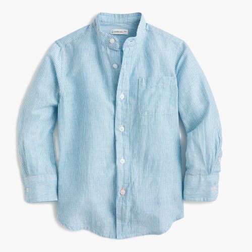 제이크루 Jcrew Kids band collar shirt in cotton-linen