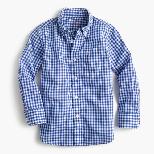 제이크루 Jcrew Kids Secret Wash shirt in blue gingham