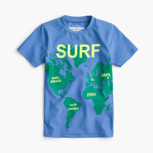 제이크루 Jcrew Boys surf the world short-sleeve rash guard