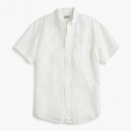 Jcrew Short-sleeve Irish linen shirt in white