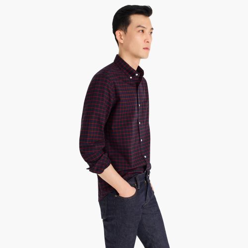 제이크루 Jcrew American Pima cotton checked oxford shirt with mechanical stretch